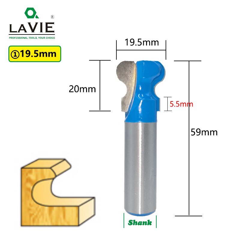 12 mm 1/2 Zoll Schaft 12,7 mm Doppelfinger-Fräser für Holz, Industriequalität, Fräser, Holzbearbeitungswerkzeuge