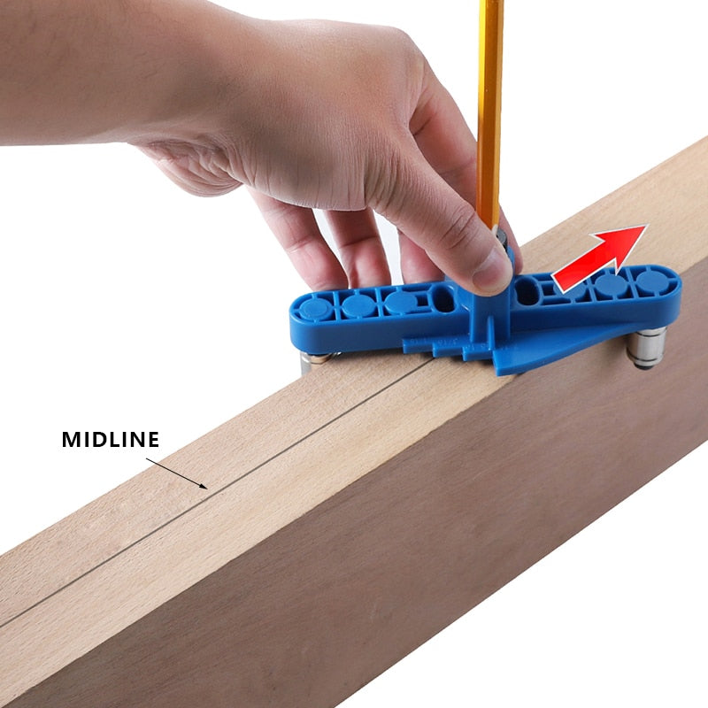 Adjustable Pocket Hole Jig 6/8/10mm Self-centering Scriber Jig Drilling Guide Positioner Hole Puncher Woodworking Tool
