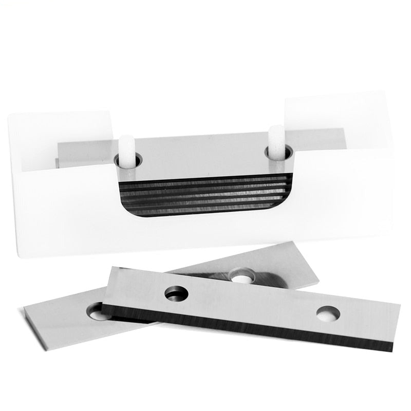 50 x 12 x 1,5 mm Hartmetalleinsätze, Schneidklingen, Farbschaber für Oberflächenrillen, spiralförmige Hobelköpfe, Handschaber – 10 Stück