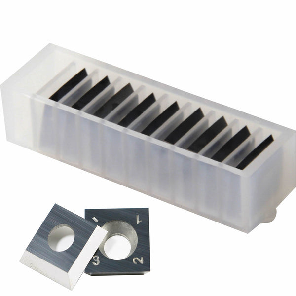 15 mm – 30-Grad-Hartmetalleinsatz für Shelix-Fräsköpfe, Abrichthobel 15 x 15 x 2,5 mm – 10 Stück